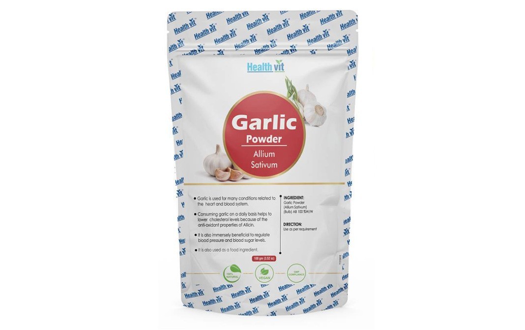 Health Vit Garlic Powder (Allium Sativum)   Pack  100 grams